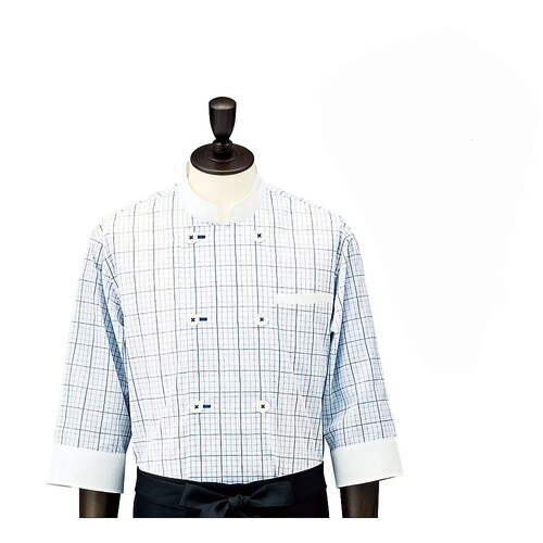 SKT5903 コックシャツブルー L