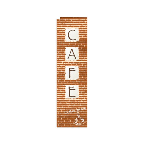 CAFEレンガスリムのぼりNo.5079