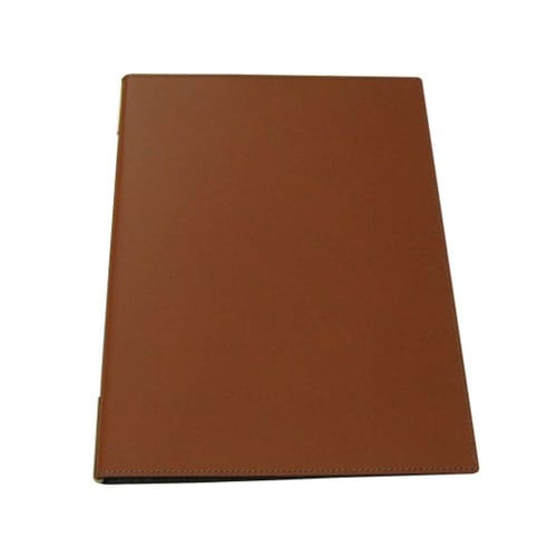 3102330 皮製メニューブック 金茶