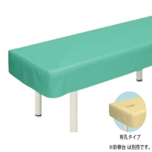 TB−90U有孔レザー診察台カバーLGR