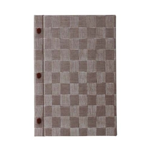 えいむ ホック式チェック柄メニューブック