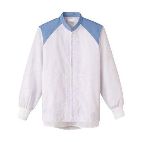 FA27123L長袖ジャンバ白Xサックス