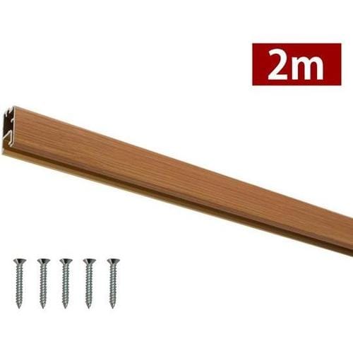 58045 木目角型フックレール2M