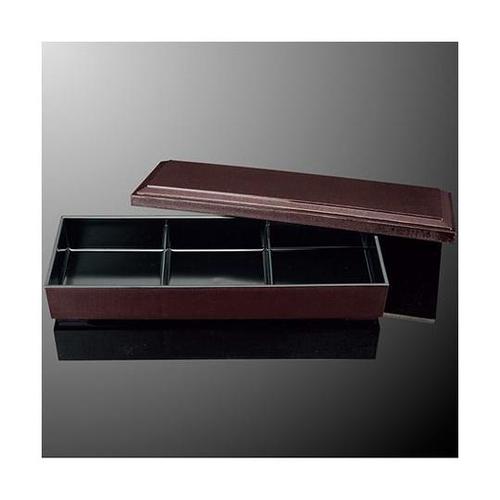 656−1S布目三つ仕切弁当組うるみ内黒