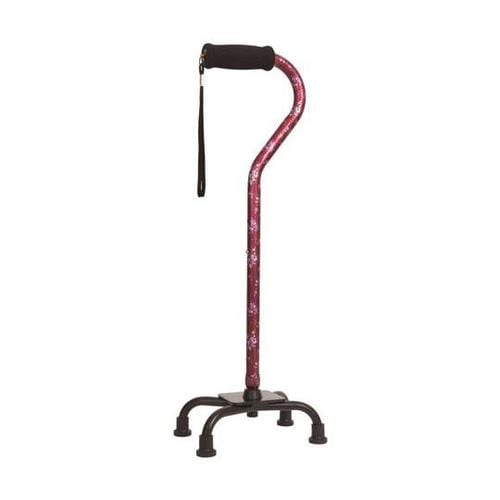 WB5148 アルミ4点杖 花ワイン