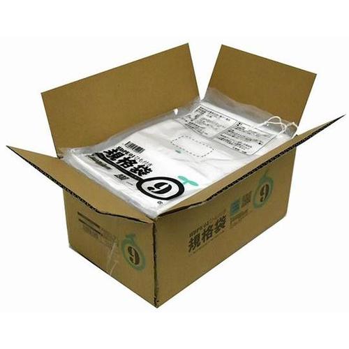 小箱売:ひも付ポリ袋 01半透明 9号