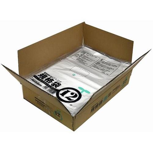 小箱売:ひも付ポリ袋 01半透明 12号