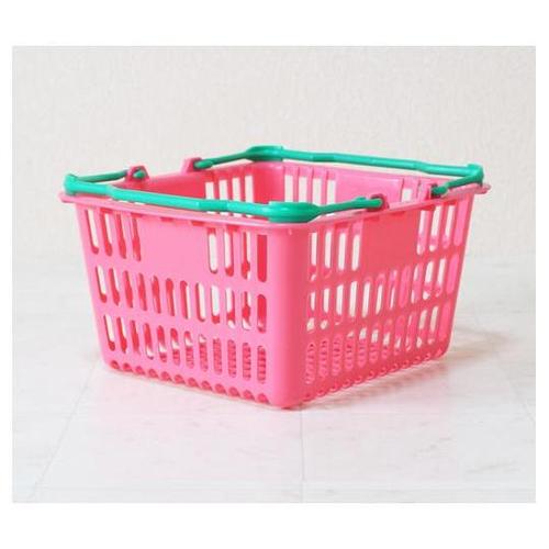 買い物かご ピンク×グリーン 5個入 S