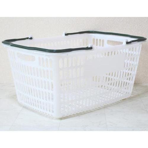 買い物かご ナチュラル把手エバーグリーン