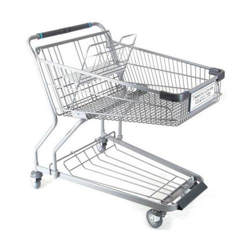 大型ショッピングカート シルバー W67