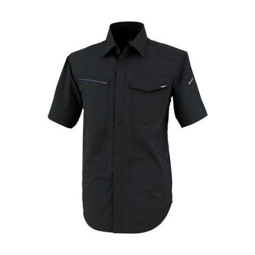 TCストレッチ半袖シャツ クロ M 17