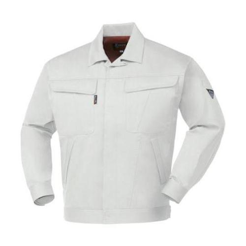 比翼型長袖ブルゾン シルバーグレー S