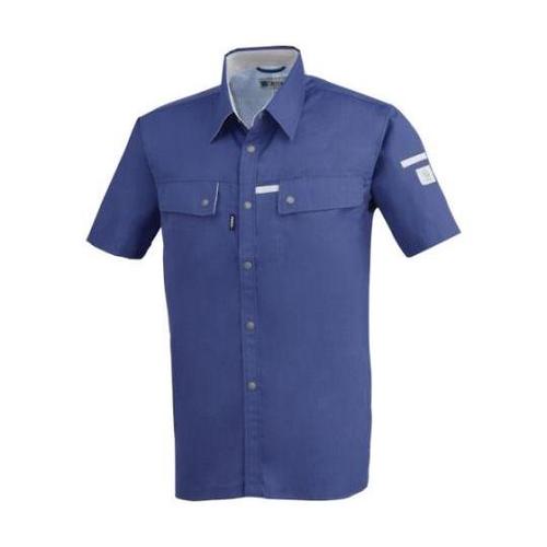 半袖シャツ 紺 L 1552−10−L