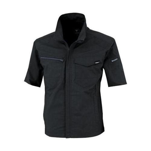 TCストレッチ半袖ブルゾン クロ 4L