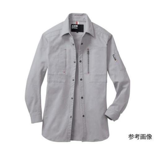 長袖シャツ 杢グレー 5L 2293−2