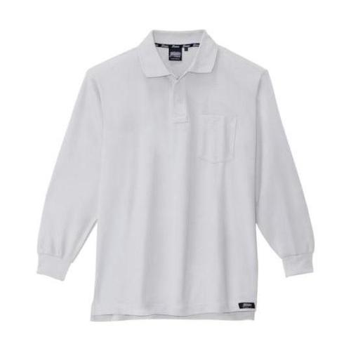 長袖ポロシャツ グレー LL 6121−