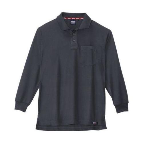 長袖ポロシャツ チャコールグレー 5L