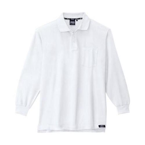長袖ポロシャツ シロ 4L 6121−3