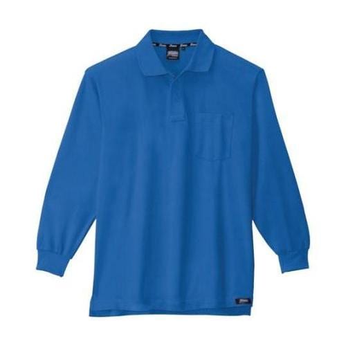 長袖ポロシャツ コバルトブルー 5L 6