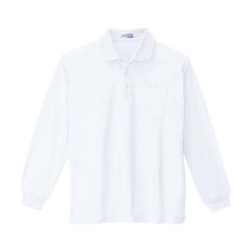 長袖ポロシャツ シロ 3L 6130−3