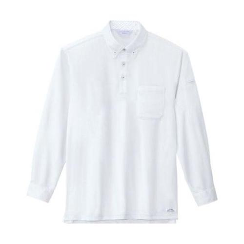 長袖ポロシャツ シロ 4L 6185−3