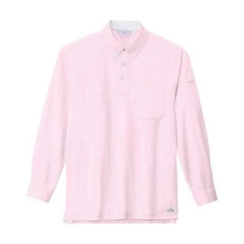 長袖ポロシャツ ピンク S 6185−7