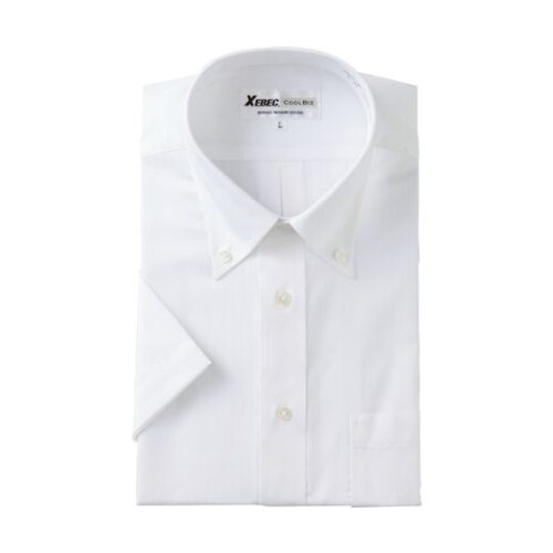 半袖ボタンダウン シロ S 15055−