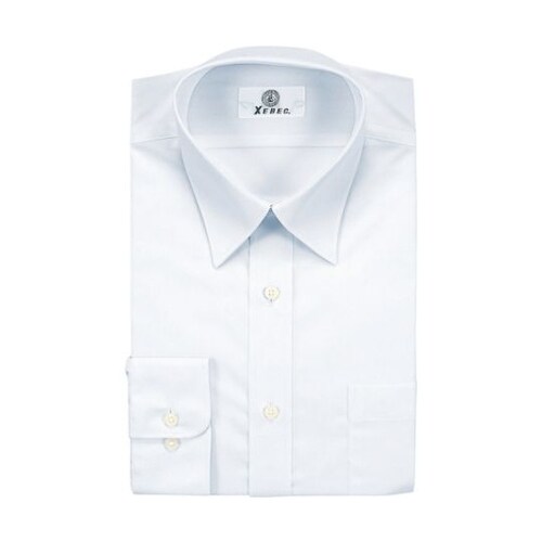 長袖ドレスシャツ シロ 衿回り43cm