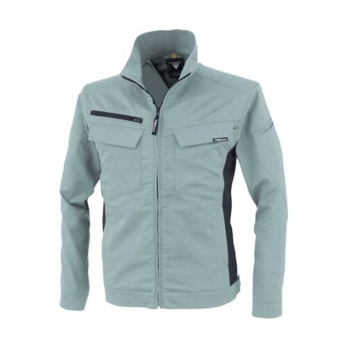 裏綿ストレッチ長袖ブルゾン ミストグリー