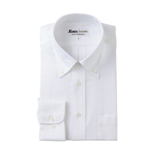 長袖ボタンダウン シロ 4L 15155
