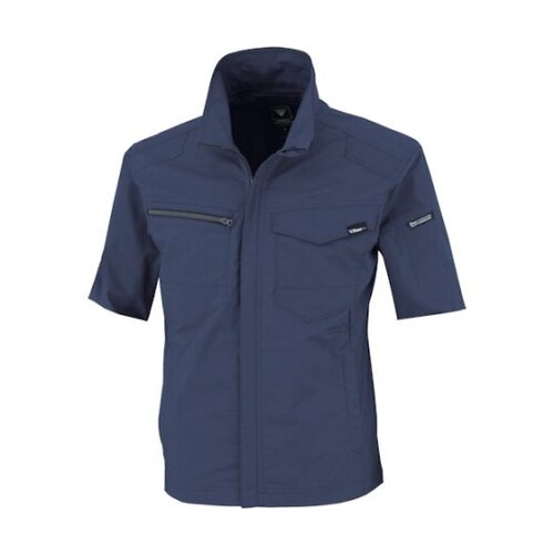 TCストレッチ半袖ブルゾン 紺 SS 1