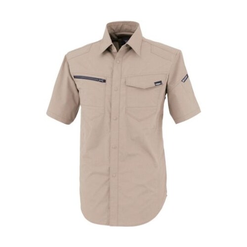 TCストレッチ半袖シャツ サンドベージュ