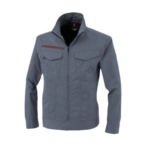 長袖ブルゾン 杢ブルー 4L 1754−