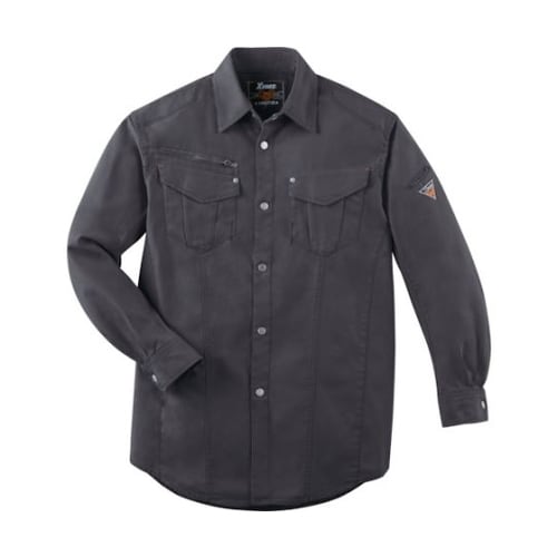 長袖シャツ ストーンブラック 4L 21