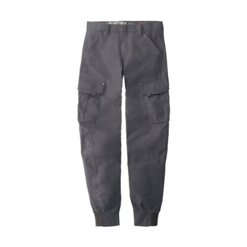 リブ付カーゴパンツ ストーンブラック L