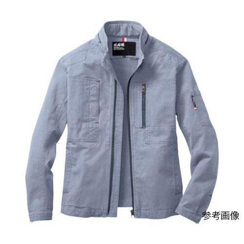 長袖ブルゾン 杢ブルー 5L 2294−