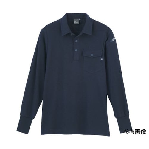 長袖ポロシャツ 紺 M 6055−10−