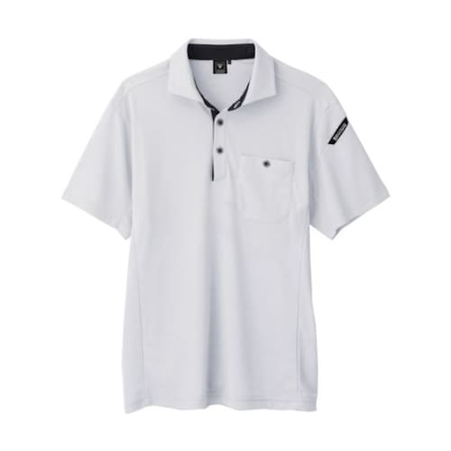 エコ制電半袖ポロシャツ シルバーグレー