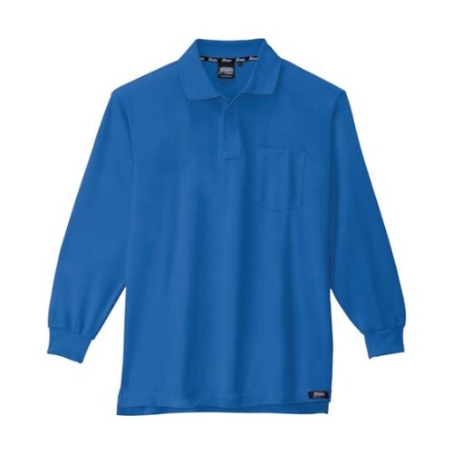 長袖ポロシャツ コバルトブルー L 61