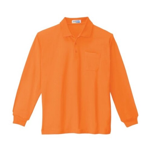 長袖ポロシャツ オレンジ L 6130−