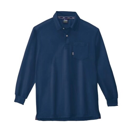 長袖ポロシャツ 紺 LL 6145−10