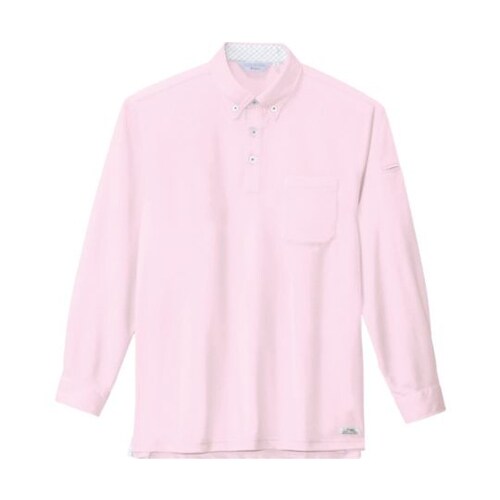 長袖ポロシャツ ピンク LL 6185−