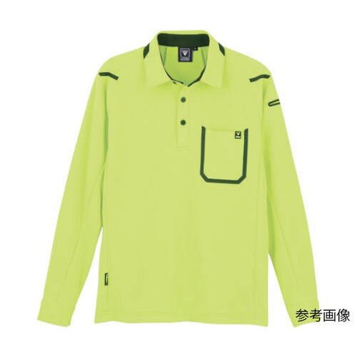 長袖ポロシャツ イエローグリーン M 6