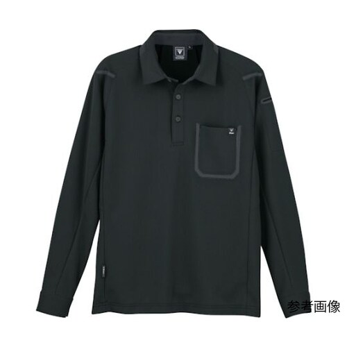 長袖ポロシャツ クロ 4L 6195−9