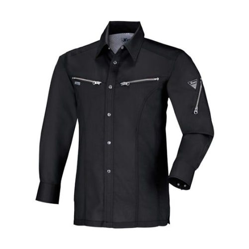 長袖シャツ クロ 3L 8873−90−