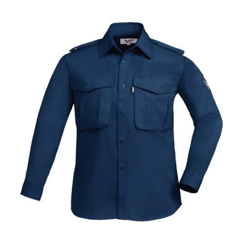 長袖シャツ 紺 4L 1284−10−4