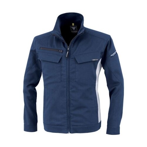 裏綿ストレッチ長袖ブルゾン ディープネイ