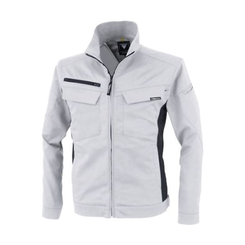 裏綿ストレッチ長袖ブルゾン シルバーグレ