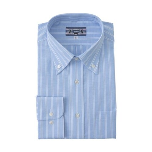 ボタンダウン長袖シャツ サックス 3L