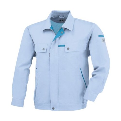 長袖ブルゾン サックス 6L 1554−